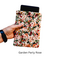 Hand holding a Kindle sleeve with snap to protect Kindle E-readers. Made with rose floral cotton print with matching snap.